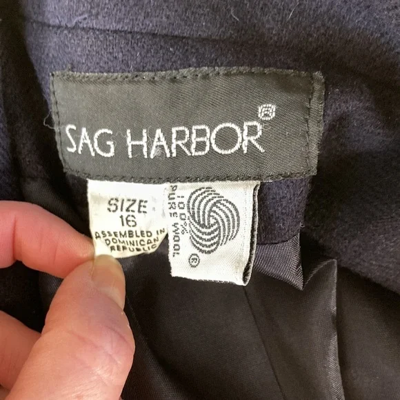 Navy blue wool blazer - Picture 4 of 4